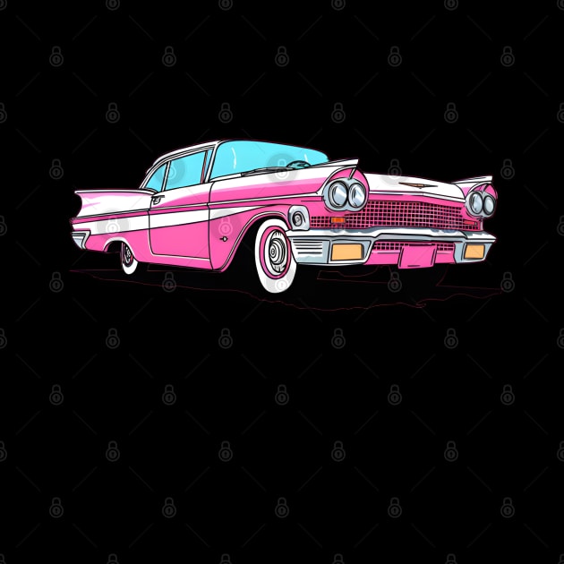 Vintage Pink Cadillac by ygxyz