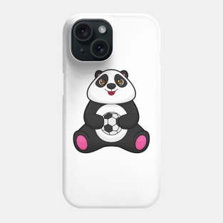 Panda as Soccer player with Soccer ball Phone Case