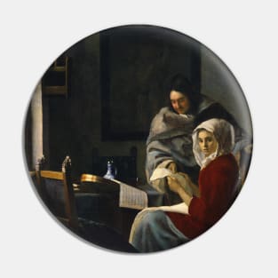 Girl Interrupted at Her Music by Jan Vermeer Pin