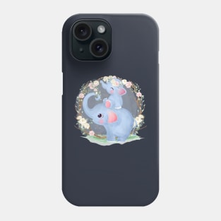 elephant motherhood cartoon Phone Case