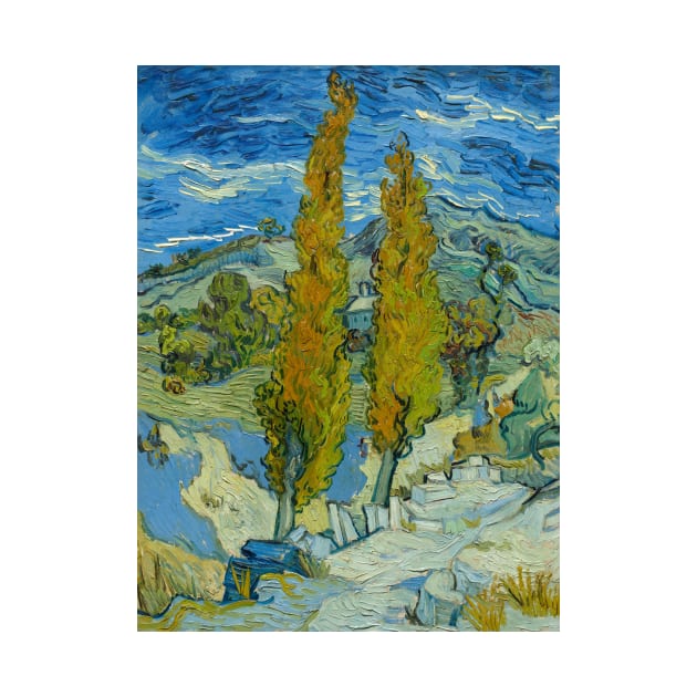 Two Poplars in the Alpilles near Saint-Remy by Vincent Van Gogh by Classic Art Stall