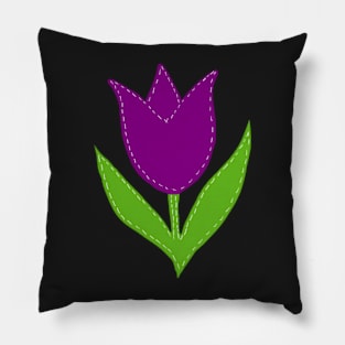 Purple tulip Pillow