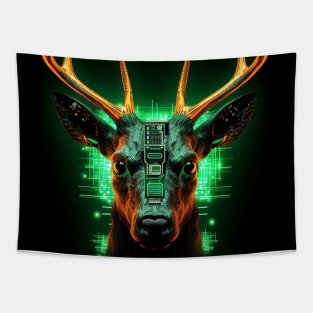 Cyborg deer Tapestry