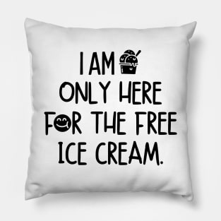 I am only here for the free ice cream. Pillow