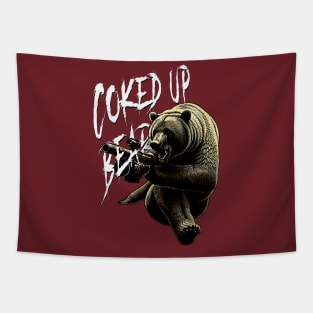 Coked Up Bear Tapestry