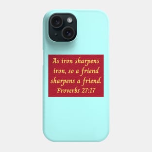 Bible Verse Proverbs 27:17 Phone Case