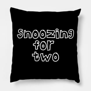 Snoozing For Two Pregnancy Design Pillow