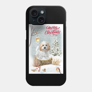 Maltipoo Merry Christmas Santa Dog Phone Case