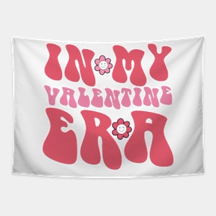 Retro Groovy In My Valentine Era Valentine Day Womens Girls Tapestry
