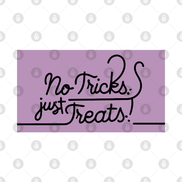 Halloween 'no tricks just treats' kawaii letter by BonusSingh