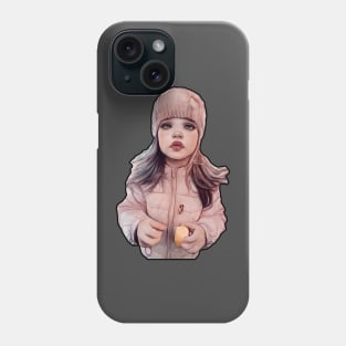 Girl Toon Winter Jacket Phone Case