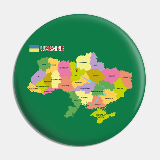 Administrative map of Ukraine Pin by AliJun