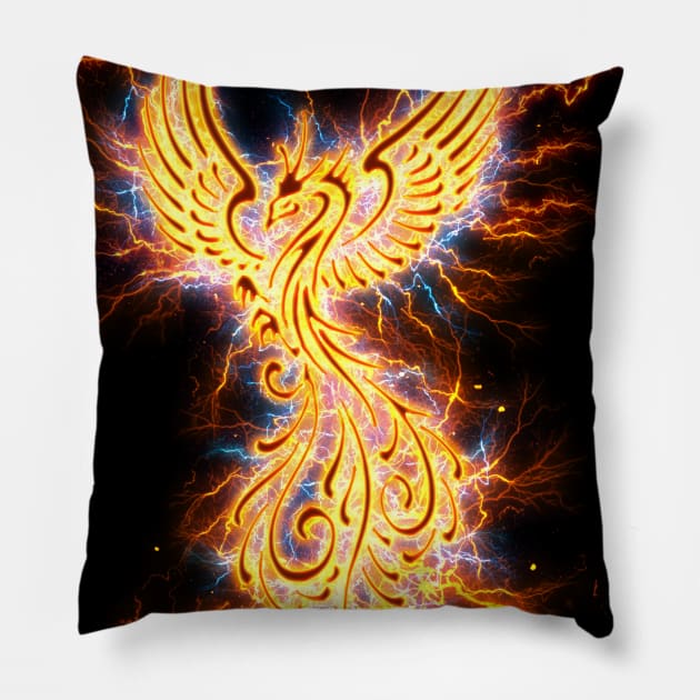 Golden Fenix Pillow by Korvus78