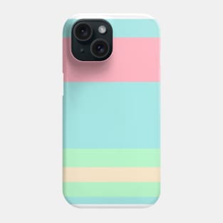 A well-made tranquility of Soft Pink, Robin'S Egg Blue, Light Mint and Bisque stripes. Phone Case