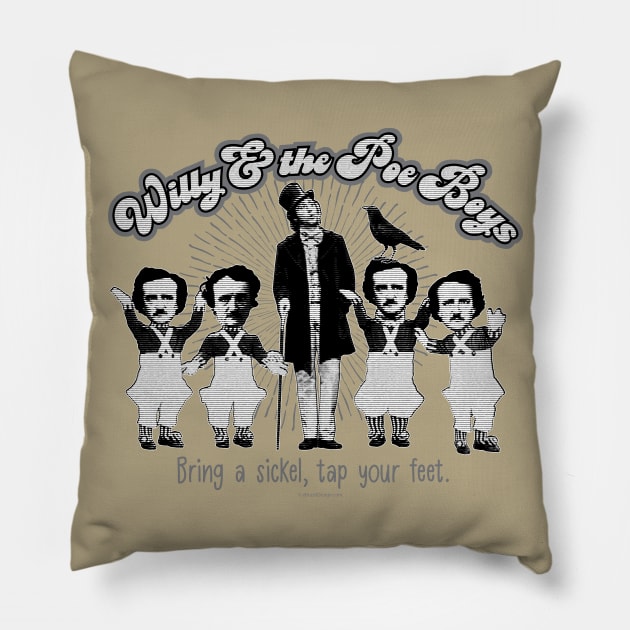 Willy & The Poe Boys Pillow by eBrushDesign