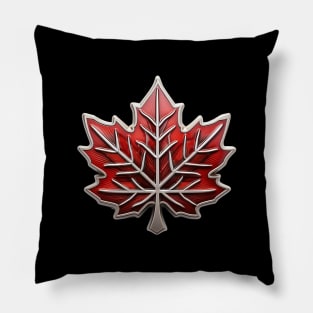 Red Canadian Maple Leaf Pillow