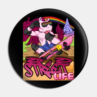 Unicorn, Skateboard, Skater, Fantasy, Halfpipe Pin