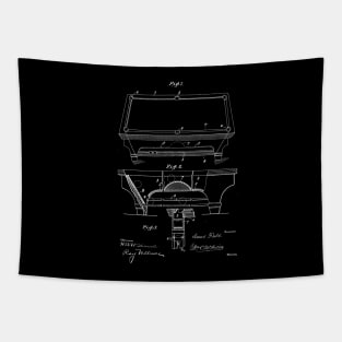 Billiard Table Vintage Patent Drawing Tapestry