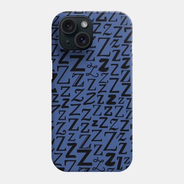 Z - Typography (Black) Phone Case by gillianembers