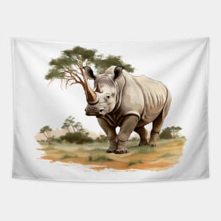 Rhino Love Tapestry