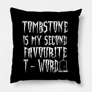 Graveyard gravestone spooky Halloween party saying Pillow