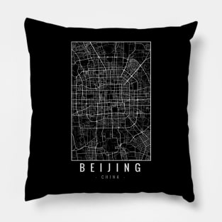 Beijing China Minimalist Map Pillow