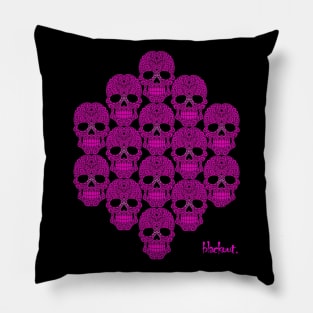 Skulls Purple Sugar by Blackout Design Pillow