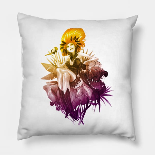 Carnivore Lady Plant Pillow by alessandromicelli