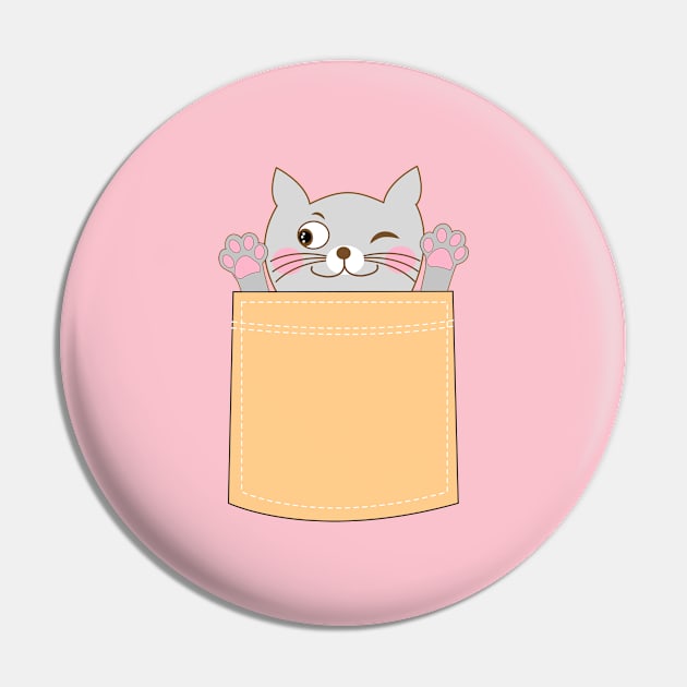 Pocket cat Pin by GULSENGUNEL