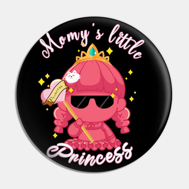 Little sassy pink princess Pin by Catmaleon Design