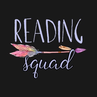 Reading Squad Tee Shirt Teacher Appreciation Gift Back T-Shirt