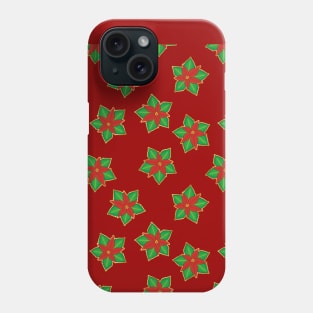 Christmas Poinsettia Pattern Phone Case