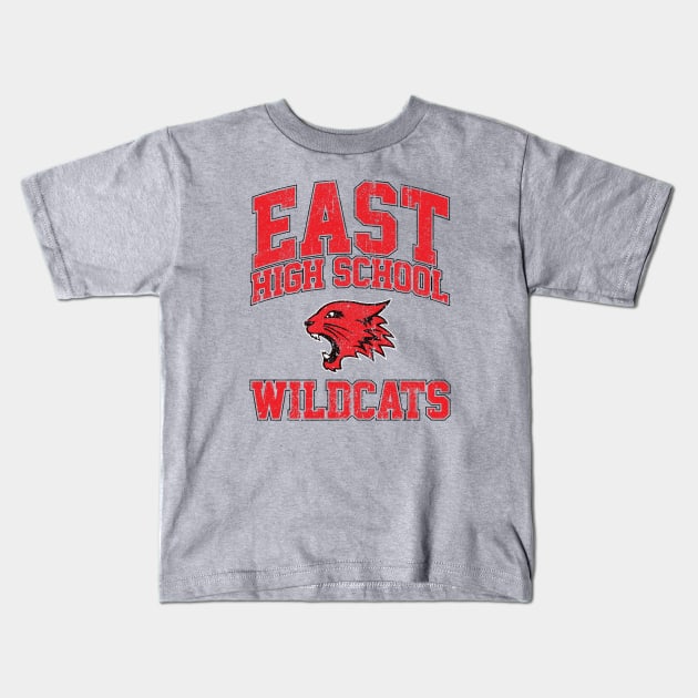 huckblade East High School Wildcats (Variant) Kids T-Shirt