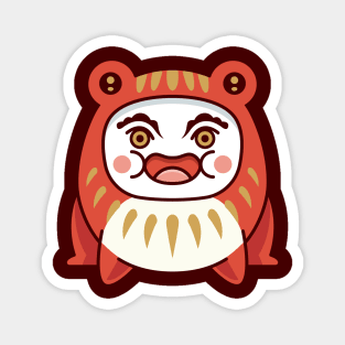 Daruma Red Frog Magnet