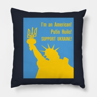 US Stand With Ukraine Pillow