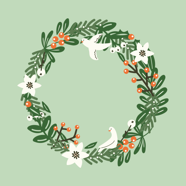 Christmas Wreath by allisonromerodesign