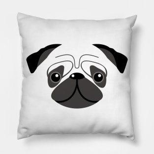 Pug dog face Pillow