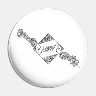 Fight Fire with Fire B&W Pin