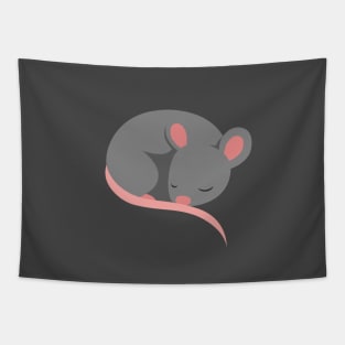 Cute sleeping rat Tapestry