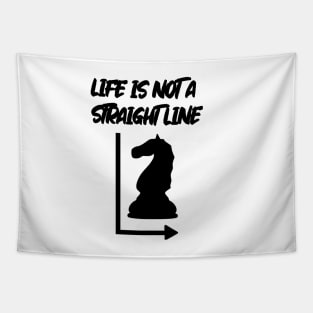 Life Is Not A Straight Line - Chess Edition Tapestry