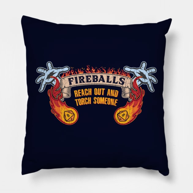 Fireballs Pillow by KennefRiggles