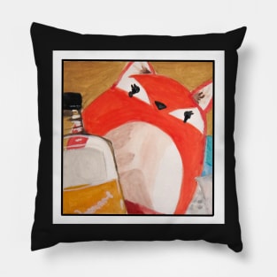 Drunk Fox Selfie-Close Up Pillow