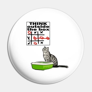 Cat in Search of Unconventional Thoughts Pin