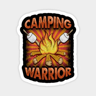 Camping Warrior Camp Fire Camper Outdoors Magnet