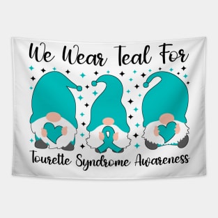 We Wear Teal For Tourette Syndrome Awareness Tapestry