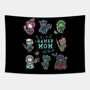 Gamer Mom Fantasy RPG Characters Tapestry