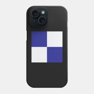 Portsmouth Blue and White Checkered Fan Flag Phone Case