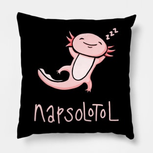 Funny Axolotl Pun Napsolotl Pillow