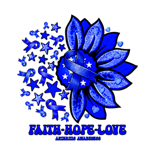 Arthritis Awareness - Faith love hope sunflower ribbon T-Shirt