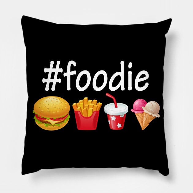 Foodie Funny food lover Gift Pillow by CoolFoodiesMerch